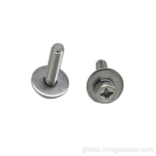 Screw with Lock Washer Cross pan three combination screw with spring washer Supplier